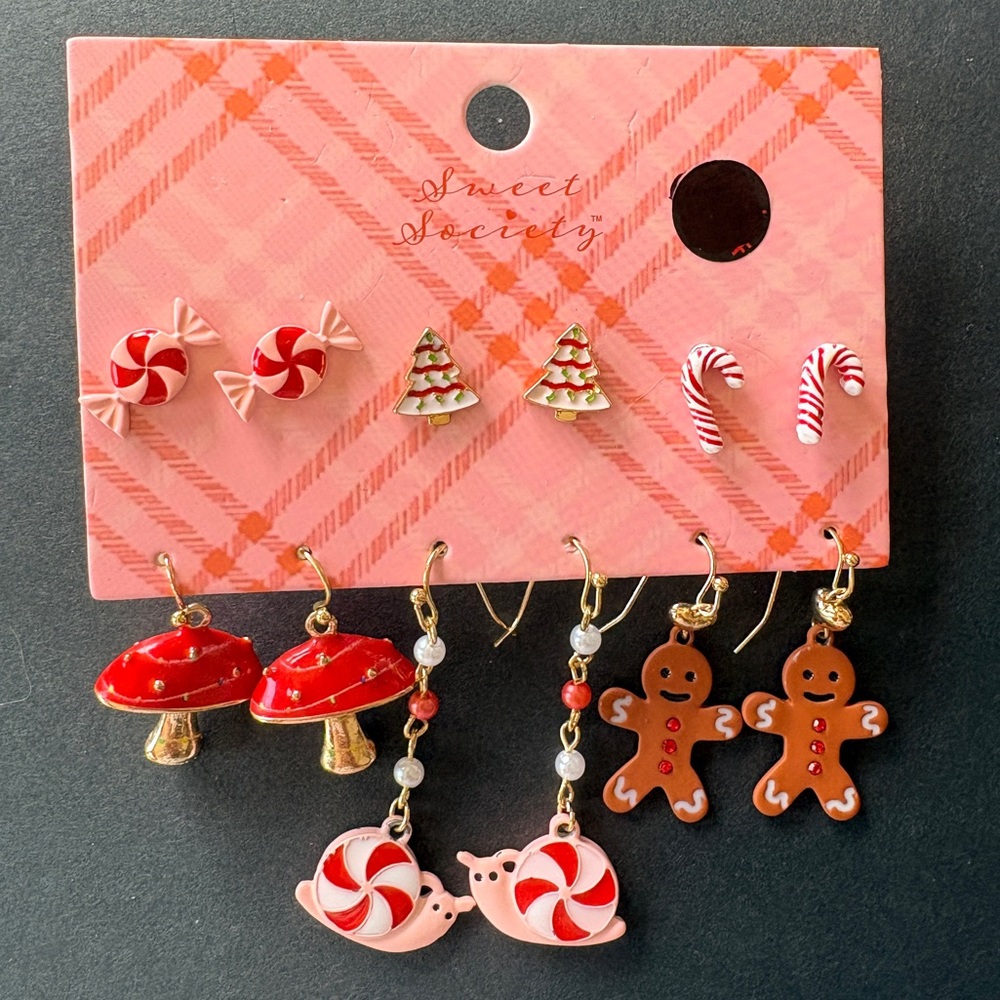 Christmas Earrings Fun Assorted Post & Dangle NWT
